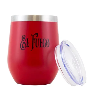 TermoLid – cană termică pentru yerba mate cu capac – El Fuego (roșu) – 350 ml