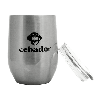TermoLid – cană termică pentru yerba mate cu capac – Cebador (argintiu) – 350 ml