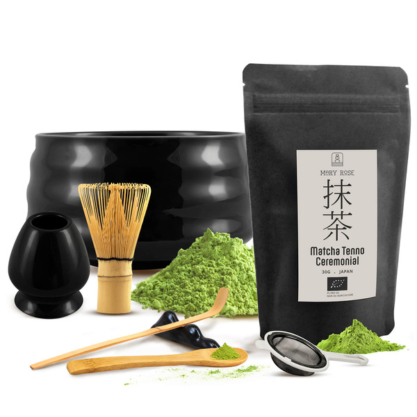 Set ceremonial pentru prepararea ceaiului matcha: matcha BIO japoneză 30g + accesorii