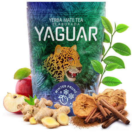 Set de cadou Yerba Mate Yaguar Winter Prune 500g