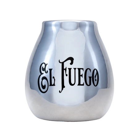 Calcan din ceramică cu logo-ul El Fuego (argintiu) 350ml