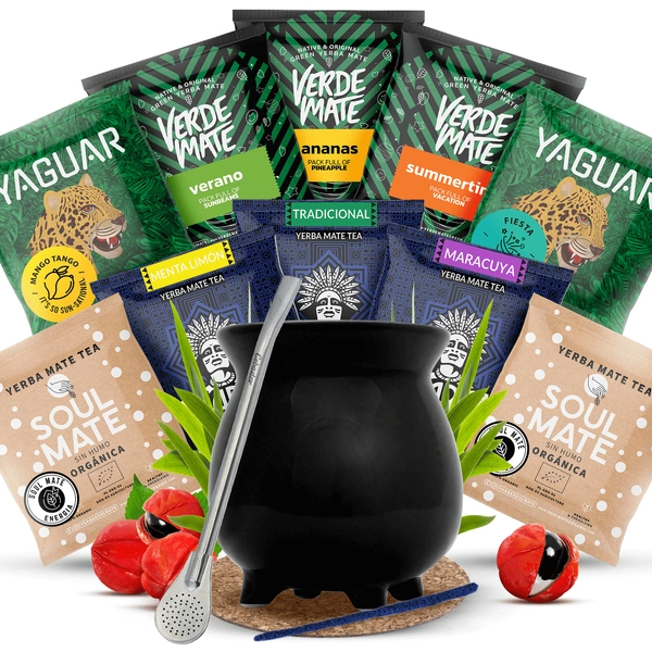 Kit de Yerba Mate 10x50g Calabash + Bombilla