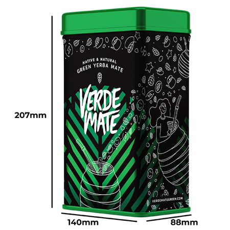 Yerbera – Tin can + Verde Mate Green Menta Limon 0.5kg 