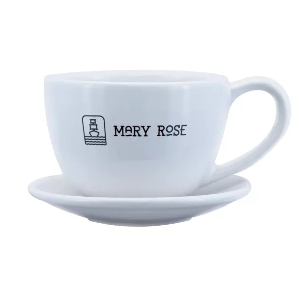 Ceașcă de ceai cu Mary Rose logo (alb) 200ml