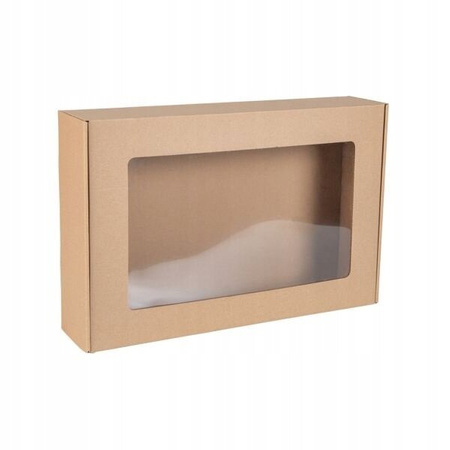 Cutie de carton pliabilă de dimensiuni medii cu fereastră