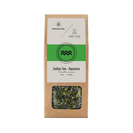 Aromantra x Mary Rose – Ceai Zodiacal – Vărsător (ceai verde) 50 g