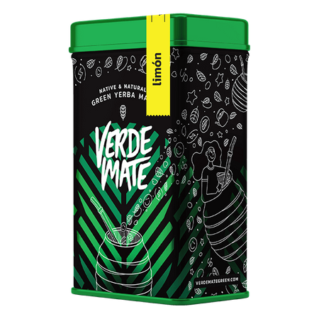 Yerbera – Tin can + Verde Mate Green Limon 0.5kg 