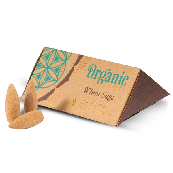 Conuri de tămâie Organic Goodness – Salvie Albă (12 buc.)