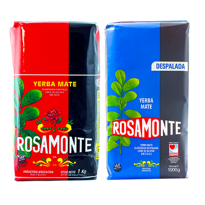 Yerba Mate Rosamonte Elaborada 1kg + Despalada 1kg