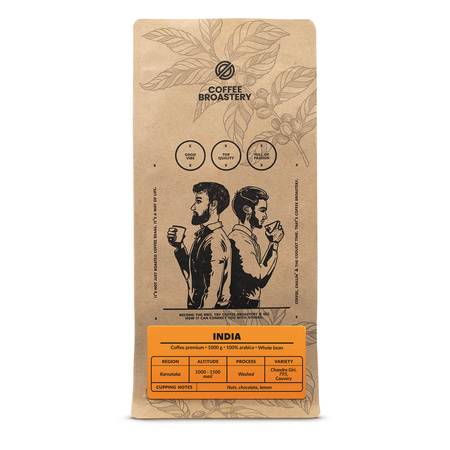 Coffee Broastery - Cafea boabe întreagă India Karnataka Premium 1kg