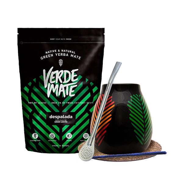 Starter set  Bombilla Mate Cup +  mate tea Verde