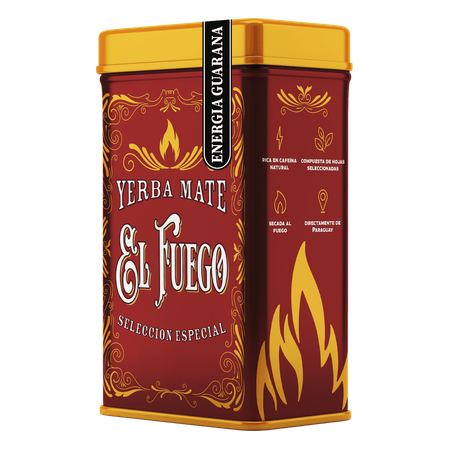 Yerbera - Cutie de conserve + El Fuego Energia Guarana 0.5kg 