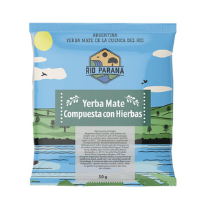 Yerba Mate Rio Parana Set pentru DOUĂ Calabash Bombilla