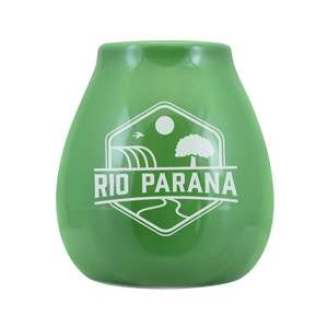 Calabash din ceramică cu logo-ul Rio Parana (verde) 330 ml