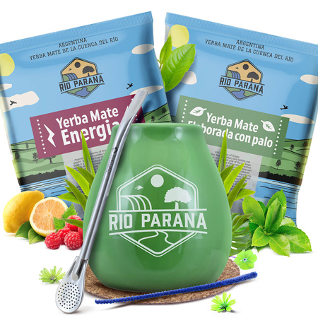 Yerba Mate Rio Parana kitul 2x50g Calabash + Bombilla