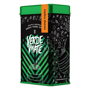 Yerbera – Tin can + Verde Mate Green Naranja Tropico 0.5kg 