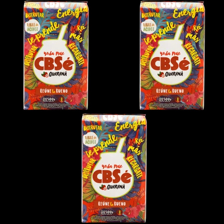 Yerba Mate CBSe Energy cu Guarana 3x500g (1.5kg)