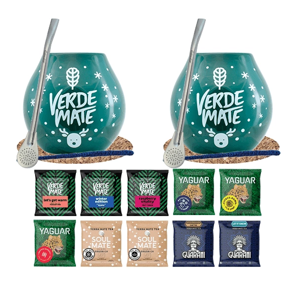 Yerba mate set de cadou pentru cuplu 10 x 50g