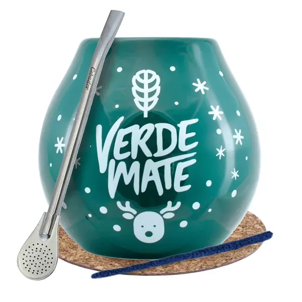 Yerba Mate set de iarnă Verde Mate calabash + bombilla