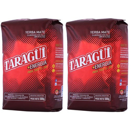 Set de Yerba Mate 2x TARAGUI Energia 500g 0,5kg