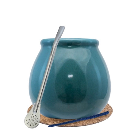 Yerba Mate starter kit LARGE CALABASH bombilla