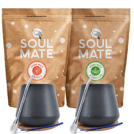 Yerba Soul Mate Energy set pentru două Bombilla