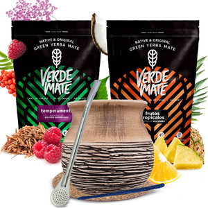 Kit de Yerba Mate Verde Mate 2x500g 1kg Calabash + Bombilla