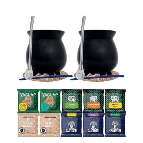 Kit de Yerba Mate 10x50g 2x Calabash + 2x Bombilla