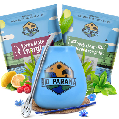 Yerba Mate Rio Parana kitul 2x50g Calabash + Bombilla