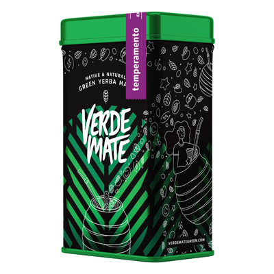 Yerbera – Tin can + Verde Mate Green Temperamento 0.5kg 