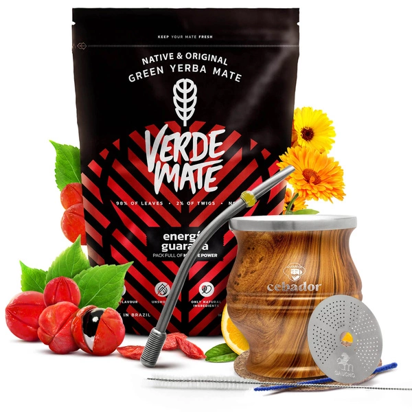 Kitul de Yerba Verde Mate Energia 0,5kg + TermoColador