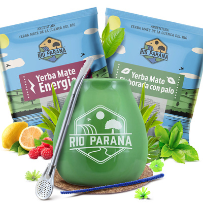 Yerba Mate Rio Parana kitul 2x50g Calabash + Bombilla