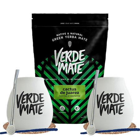 Yerba Mate Set Verde Mate Cactus de Juarez 500g