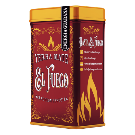 Yerbera - Cutie de conserve + El Fuego Energia Guarana 0.5kg 