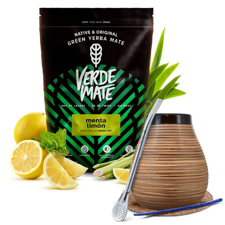 Set de început Yerba Mate Verde Mate Green Menta Limon 500g