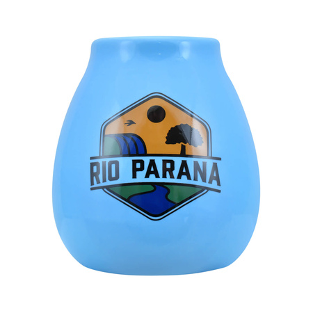 Calabash din ceramică cu logo-ul Rio Parana (albastru) 330 ml