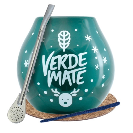 Yerba Mate set de iarnă Verde Mate calabash + bombilla