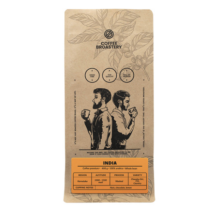 Coffee Broastery - Cafea boabe întreagă India Karnataka Premium 1kg