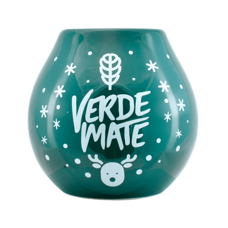 Calcan din ceramică cu logo Verde Mate - Winter Time 350ml