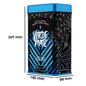 Yerbera - Tin Can + Verde Mate Mas IQ Mas IQ Tropical 0.5kg