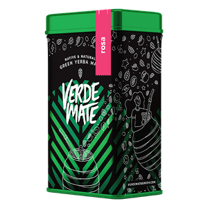Yerbera – Tin can + Verde Mate Green Rosa 0.5kg 
