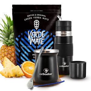 Kit de Yerba Mate Verde Mate Mas IQ 500g 0,5kg Yerbomos + TermoMate + Bombilla