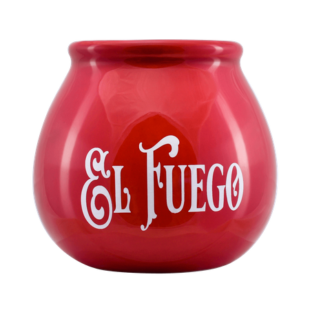 Calcan de ceramică cu logo-ul El Fuego (roșu) 300ml